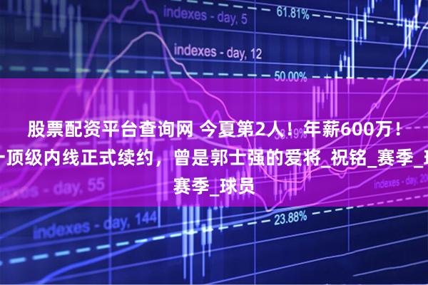 股票配资平台查询网 今夏第2人！年薪600万！又一顶级内线正式续约，曾是郭士强的爱将_祝铭_赛季_球员